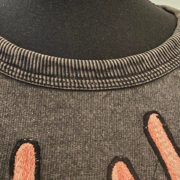 Anthropologie Tiny Embroidered Reindeer Crewneck Sweatshirt - Picture 4 of 5